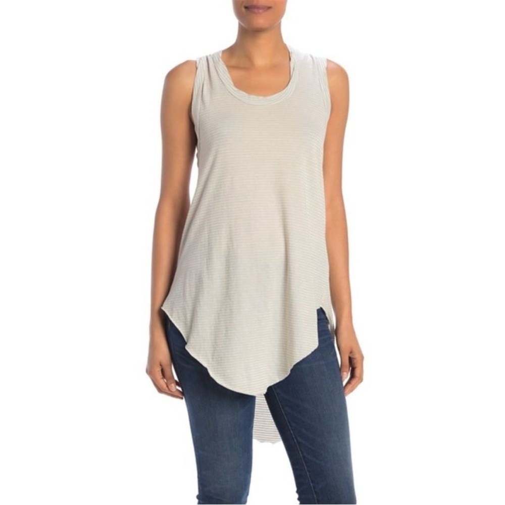 Frank & Eileen Tee Lab White High Low Tank Top Yoga Women's X-Small Read - Picture 2 of 14
